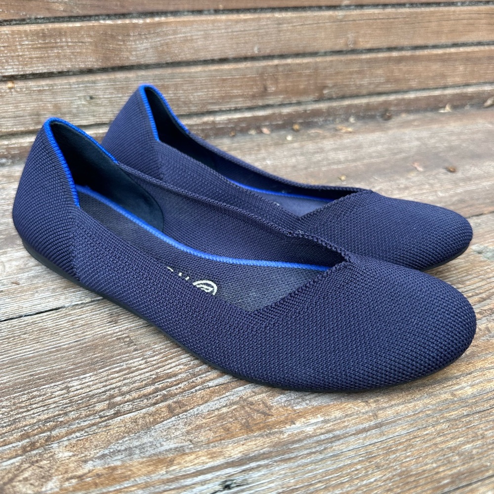 Rothy's The Knit Flat Maritime Navy Womens Ballet Shoes Rothys